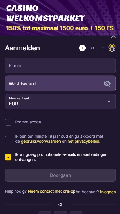 MamaBet Casino Registreren